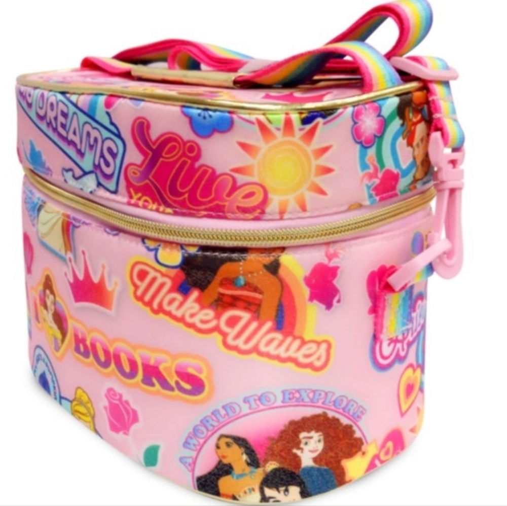 Disney Princess Lunch Bag Pink Insulated Kids Girls School Crossbody New